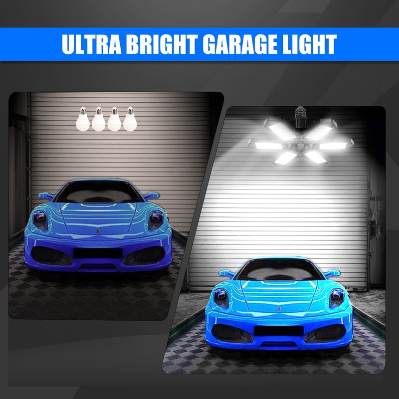1 Pack LED Garage Light Bright Work Shop Ceiling Light Deformable Bulb Lamp gallery