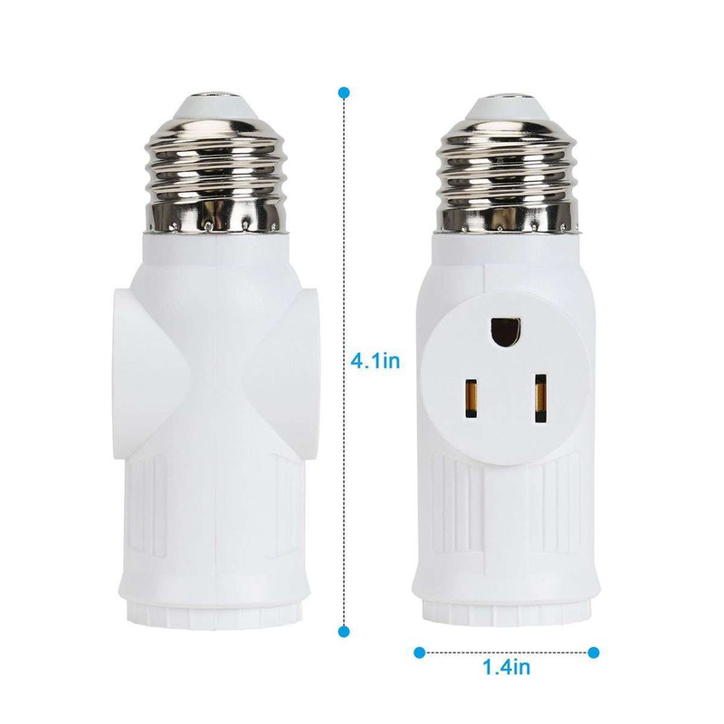 E26/E27 Light Socket to Plug Adapter 2/3 Prong Light Bulb Outlet Socket Adapter gallery