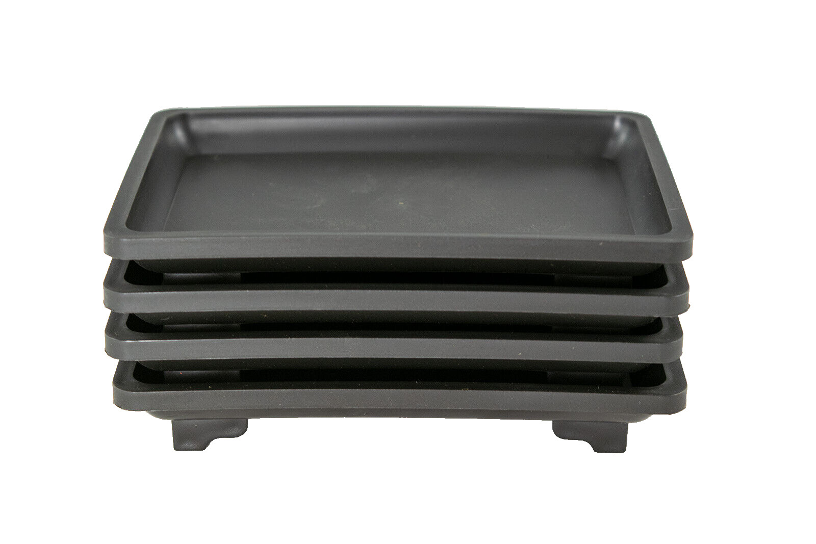 4 Rectangular Plastic Humidity / Drip Tray for Bonsai Tree 5.25"x 3.75"x 0.75" gallery