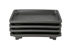 4 Rectangular Plastic Humidity / Drip Tray for Bonsai Tree 5.25″x 3.75″x 0.75″