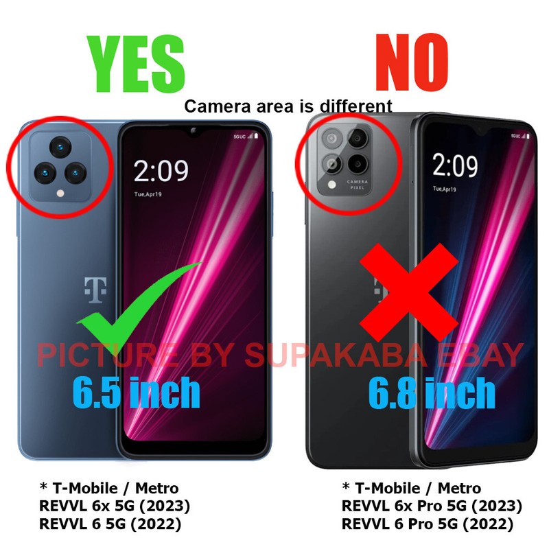 For REVVL 6x / 6 5G (6.5") Liquid Glitter Bling Clear Protective Case Ring Stand gallery