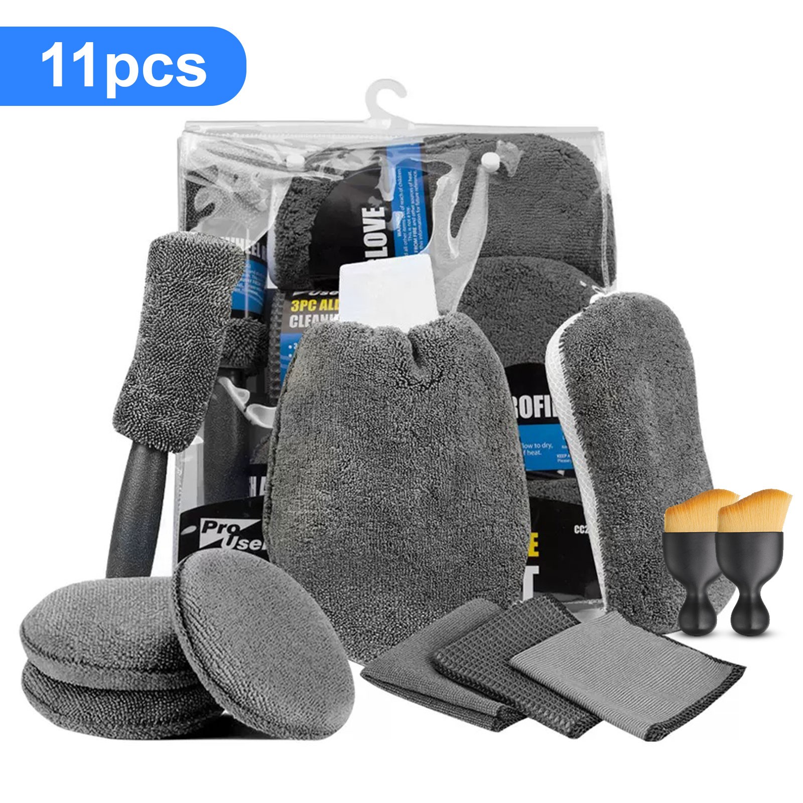 11 PCS Reusable Car Cleaning Tool Kit for Auto Detailing Microfiber Applicator gallery