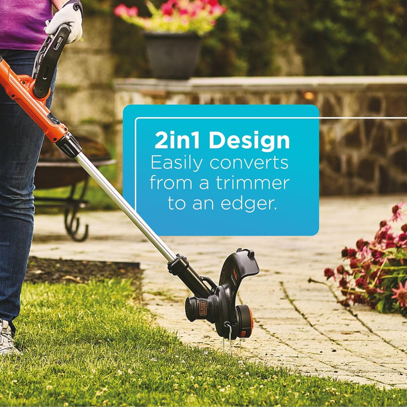 Black+Decker 40V MAX 13 Inch String Trimmer and Lawn Edger with Battery and Char gallery