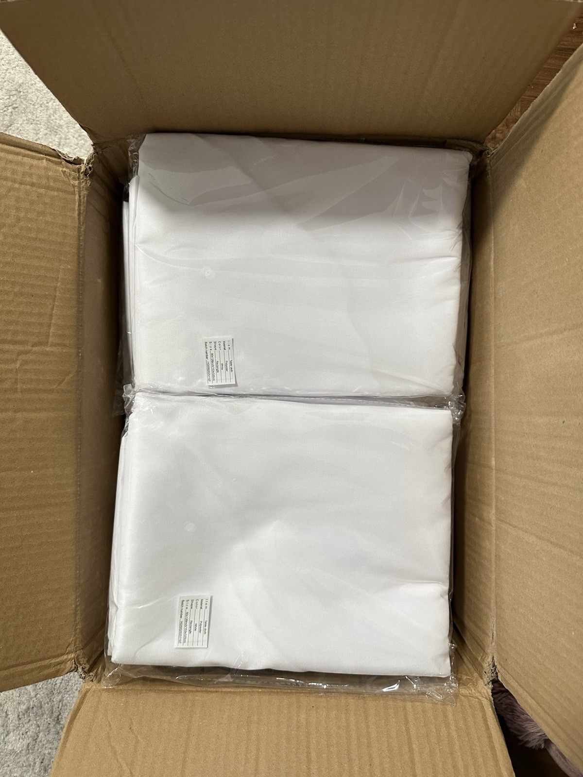 White Polyester Solid Rectangular Tablecloth 60 x 126 in for Kitchen Dining gallery