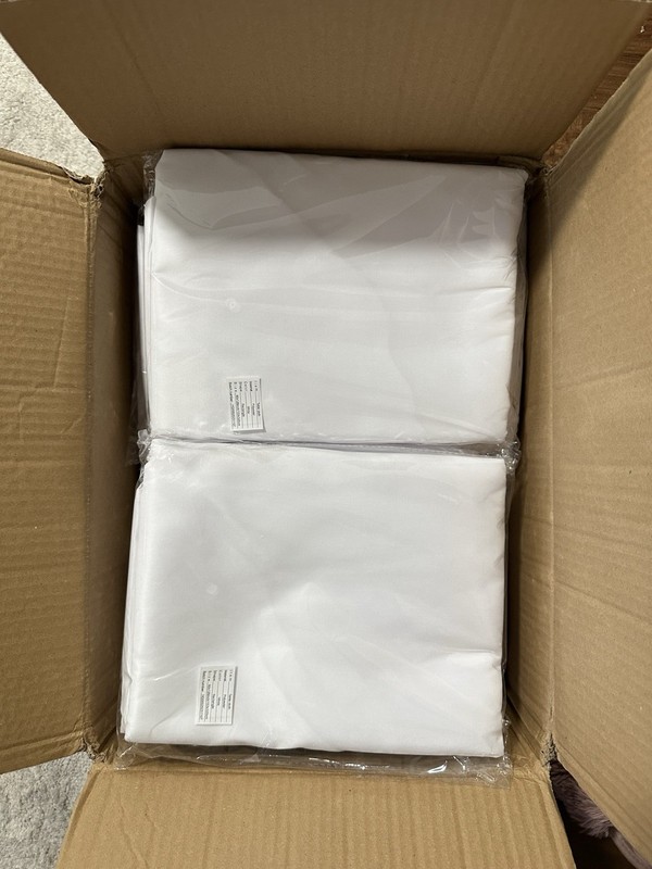White Polyester Solid Rectangular Tablecloth 60 x 126 in for Kitchen Dining gallery