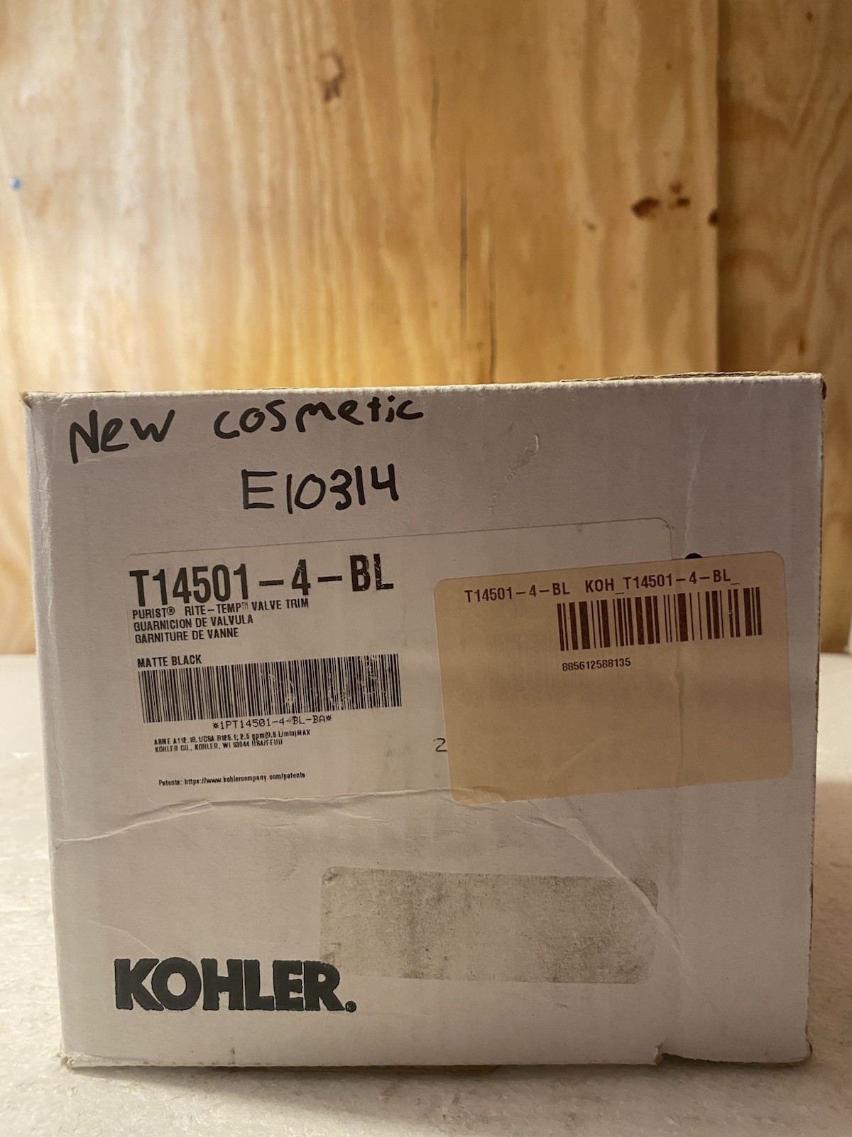 Kohler T14501-4-BL Purist Rite-Temp trim push-button diverter lever handle Black gallery