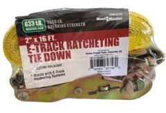 Haul Master E-Track Ratcheting Tie Down 2″x16′ Item 62758 New Sealed 833lb Load