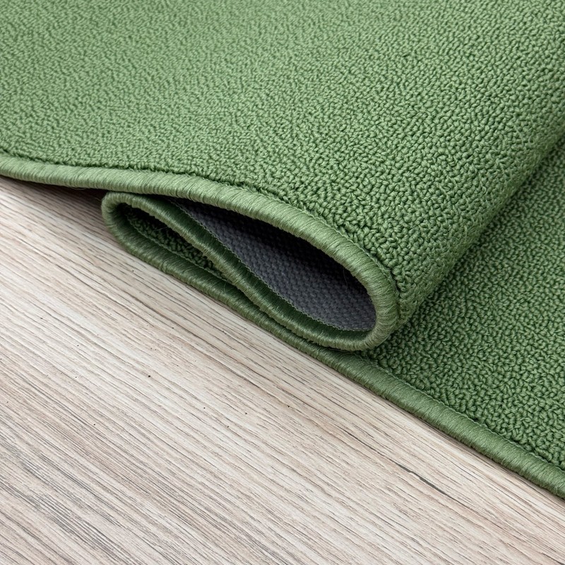 CUSTOM SIZE Anti Slip Latex Back Loop Pile Solid GREEN INDOOR Runner Rug gallery