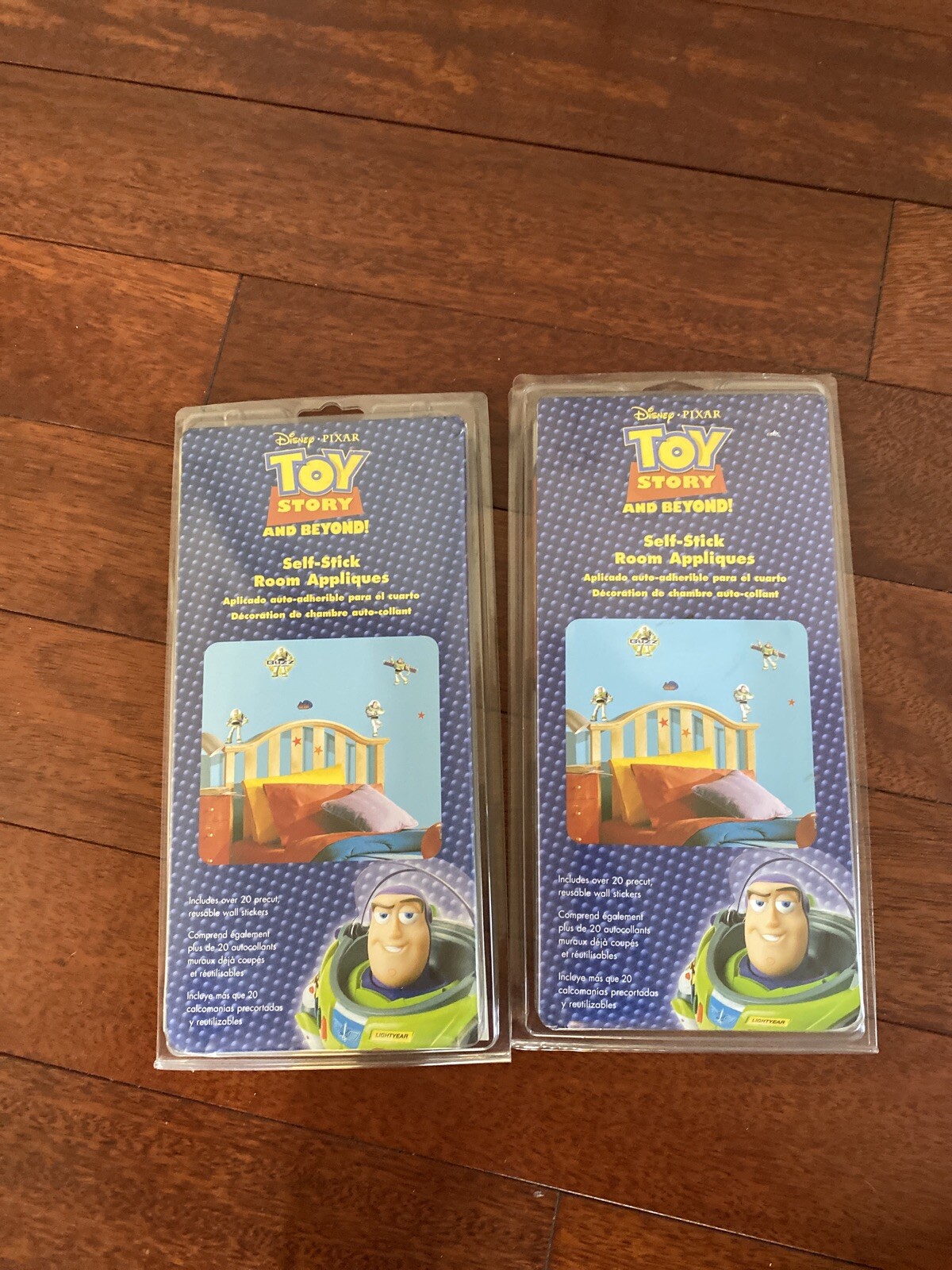 2 DISNEY TOY STORY Buzz Lightyear Room Appliques Wall Decor SELF-Stick Sticker gallery