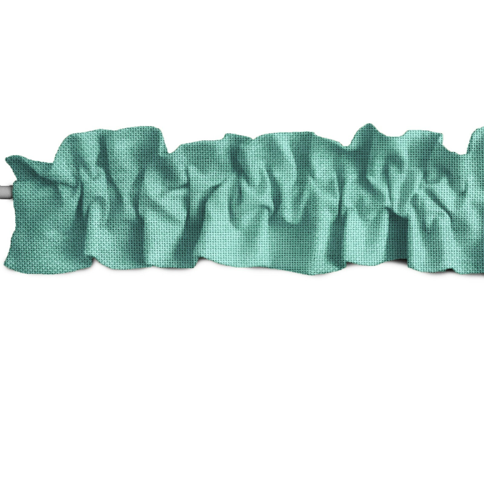 Faux Burlap Sleeve Topper Window Valance Top Bottom Ruffle Home Kitchen Decor gallery