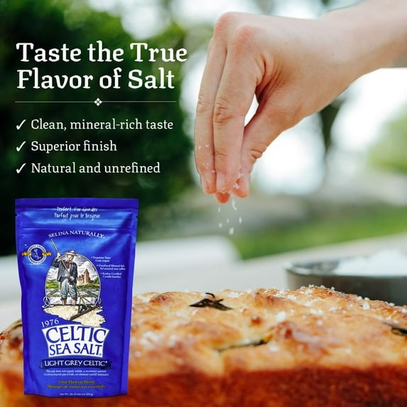 Light Grey Celtic Sea Salt Pound Resealable Bag–Additive-Free,Gluten-Free,454G. gallery