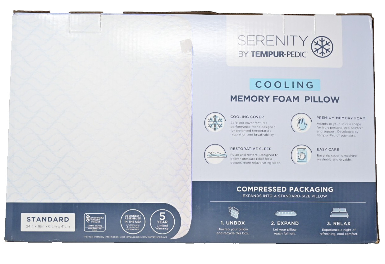Serenity By Tempur-pedic Cooling Memory Foam Pillow Standard / Queen gallery