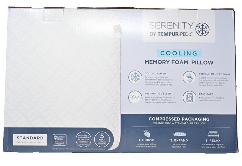 Serenity By Tempur-pedic Cooling Memory Foam Pillow Standard / Queen gallery