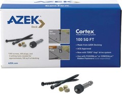 Azek cortex Hidden deck screws 100 Sq.Ft Torx drive Fusionloc BRAZILIAN WALNUT