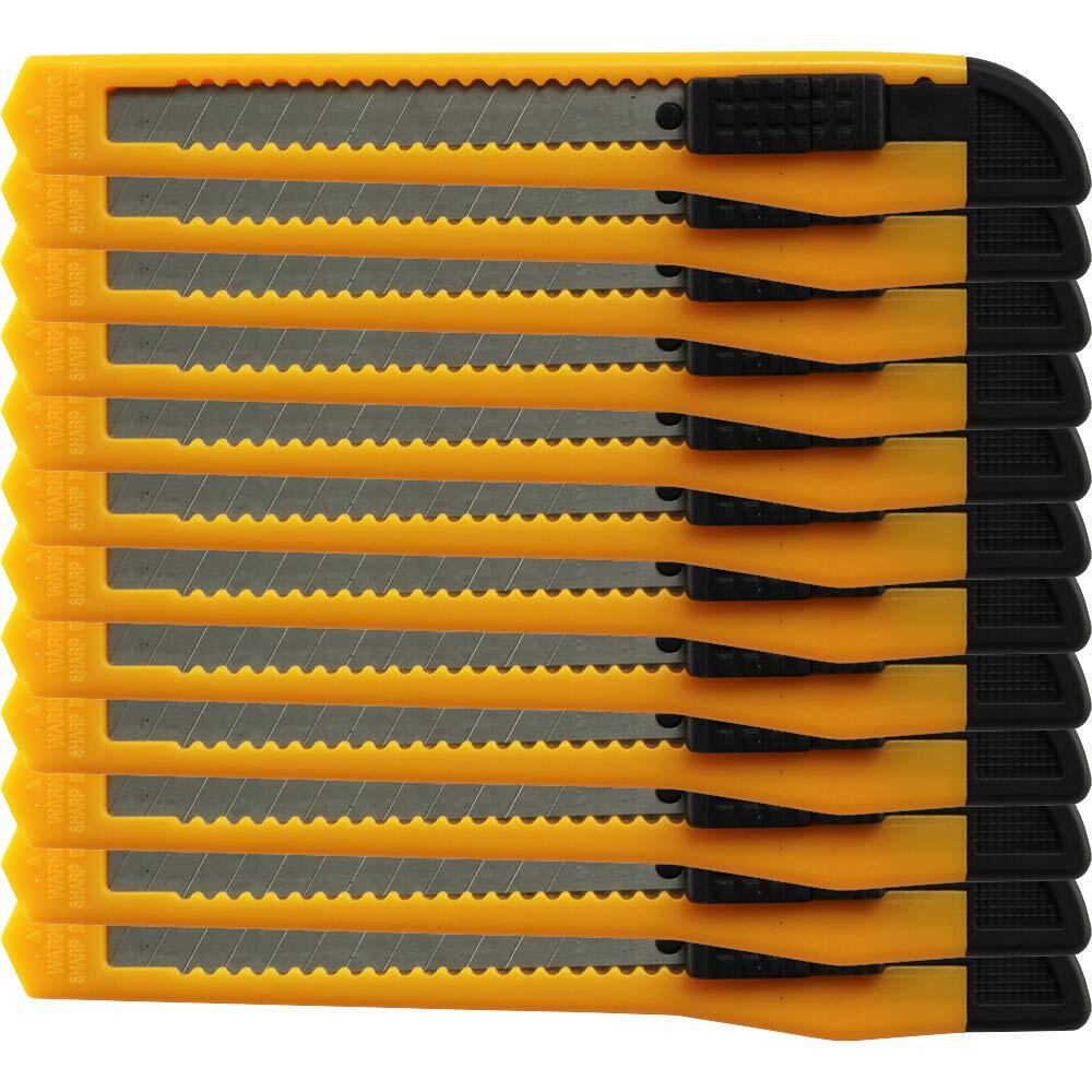15x Bulk Small Yellow Utility Knife Box Cutters Snap Off Blade 9MM Blade gallery