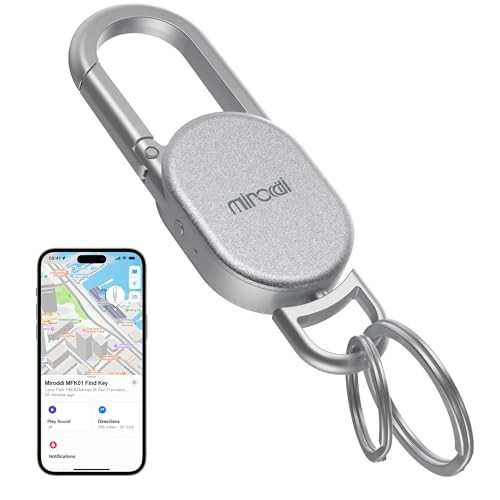 Keychain Tracker, Keys Finder Works Compatible with Find My App (iOS Silver gallery