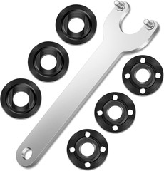 7PCS Angle Grinder Nut & Wrench Kit 5/8″-11 Lock Flange Fits DeWalt Makita Bosch