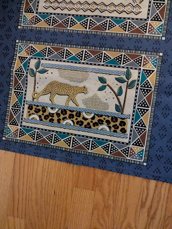 AFRICAN PRINT RECTANGLE TABLECLOTH FABRIC CAPETOWN 81X57 COTTON BLEND gallery