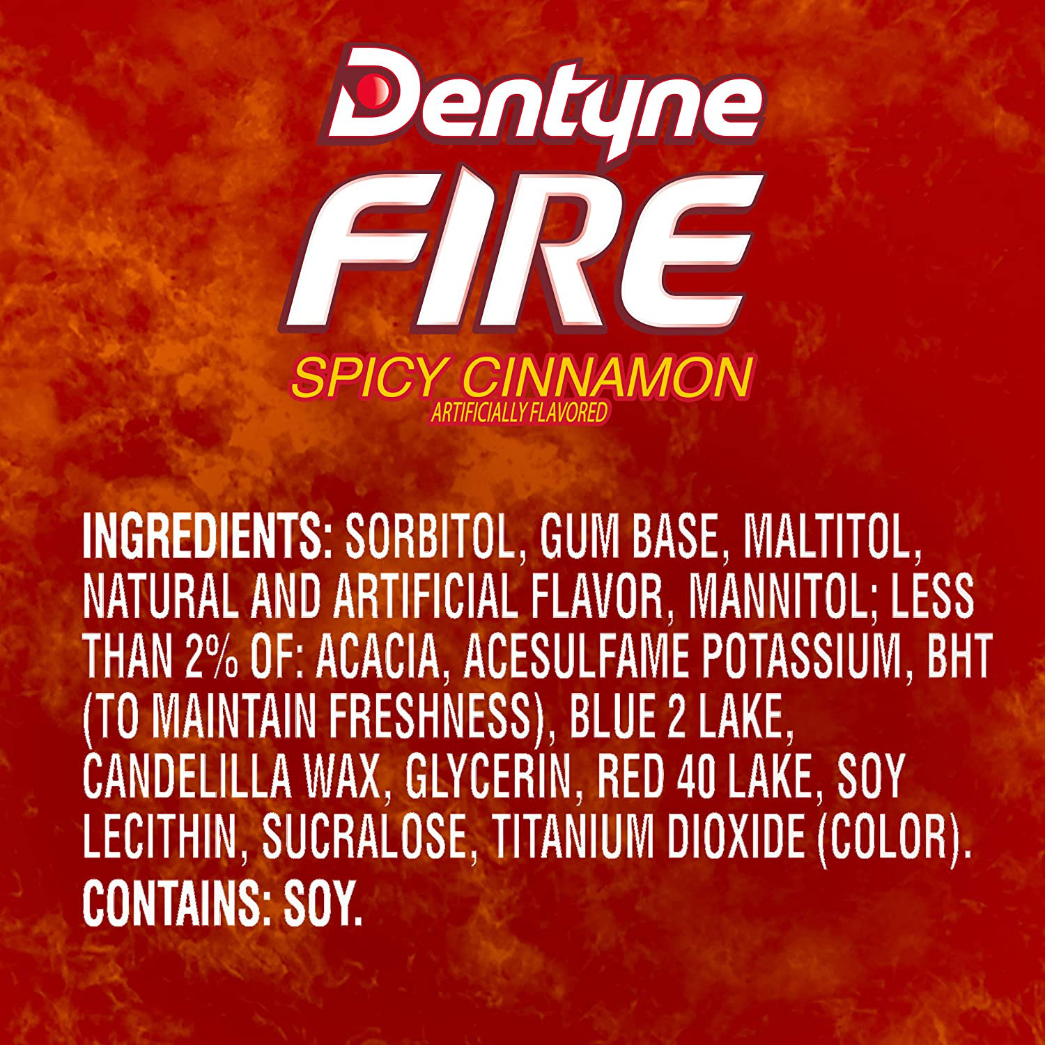 Dentyne Fire Spicy Cinnamon 16 Piece of 9 Pack Total 144 Pieces Sugar Free Gums gallery