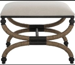 Uttermost 23741 Small Bench-19.5 Inches Tall and 23.5 W Beautiful