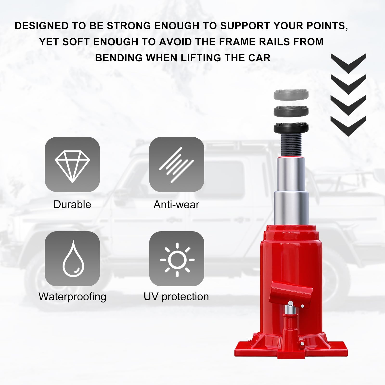 4 PCS Car Lifting Pads, Two-Post Round Auto Jacking Lift Arm Pad Rubber Prote... gallery