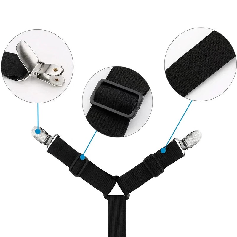 4Bed Sheet Fasteners Adjustable Elastic Suspenders Straps Mattress Covers Clips. gallery