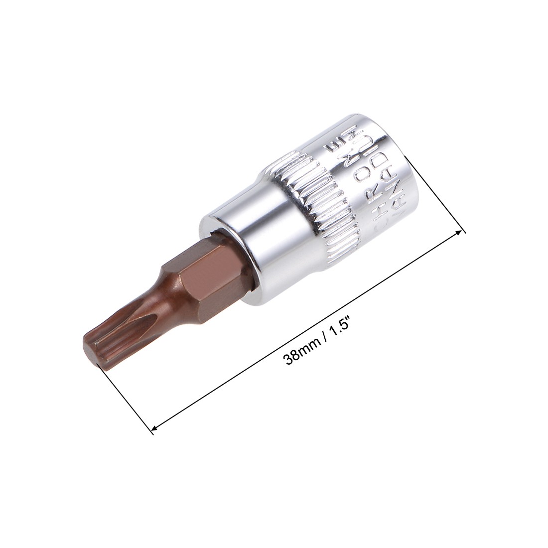 3Pcs 1/4-Inch Drive Bit Socket T20 Torx Socket S2 Steel 38mm Length gallery