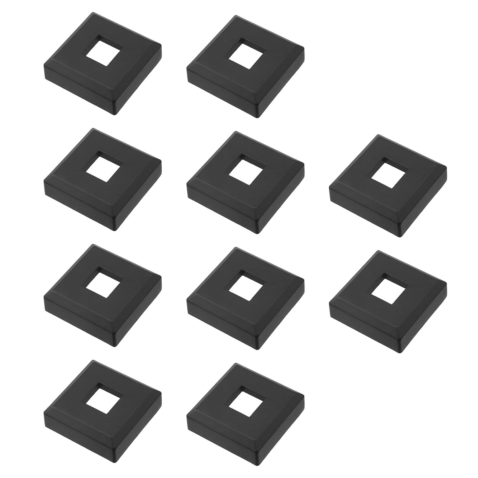 Square Baluster Shoes 10-Pack Fits 1/2-Inch Stair Spindles Satin Black gallery
