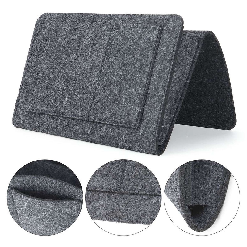 Felt Bedside Caddy Storage Organizer Remote Control Holder Bag Pocket Couch Sofa gallery