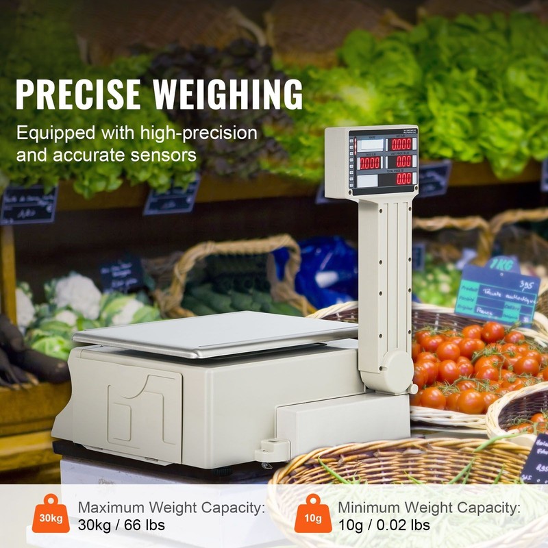 Electronic Price Computing Scale, 66 LB Digital Deli Weight Scales, LCD & LED gallery