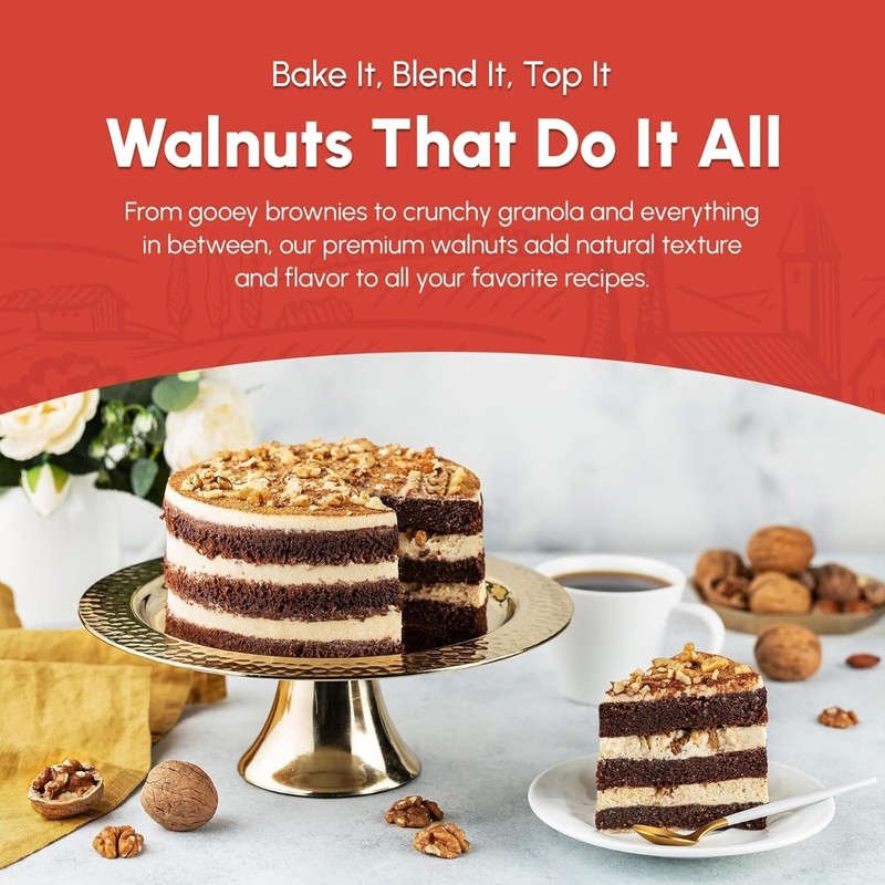 California Raw Walnuts 4 lbs - No Shell, Unsalted, Fresh gallery