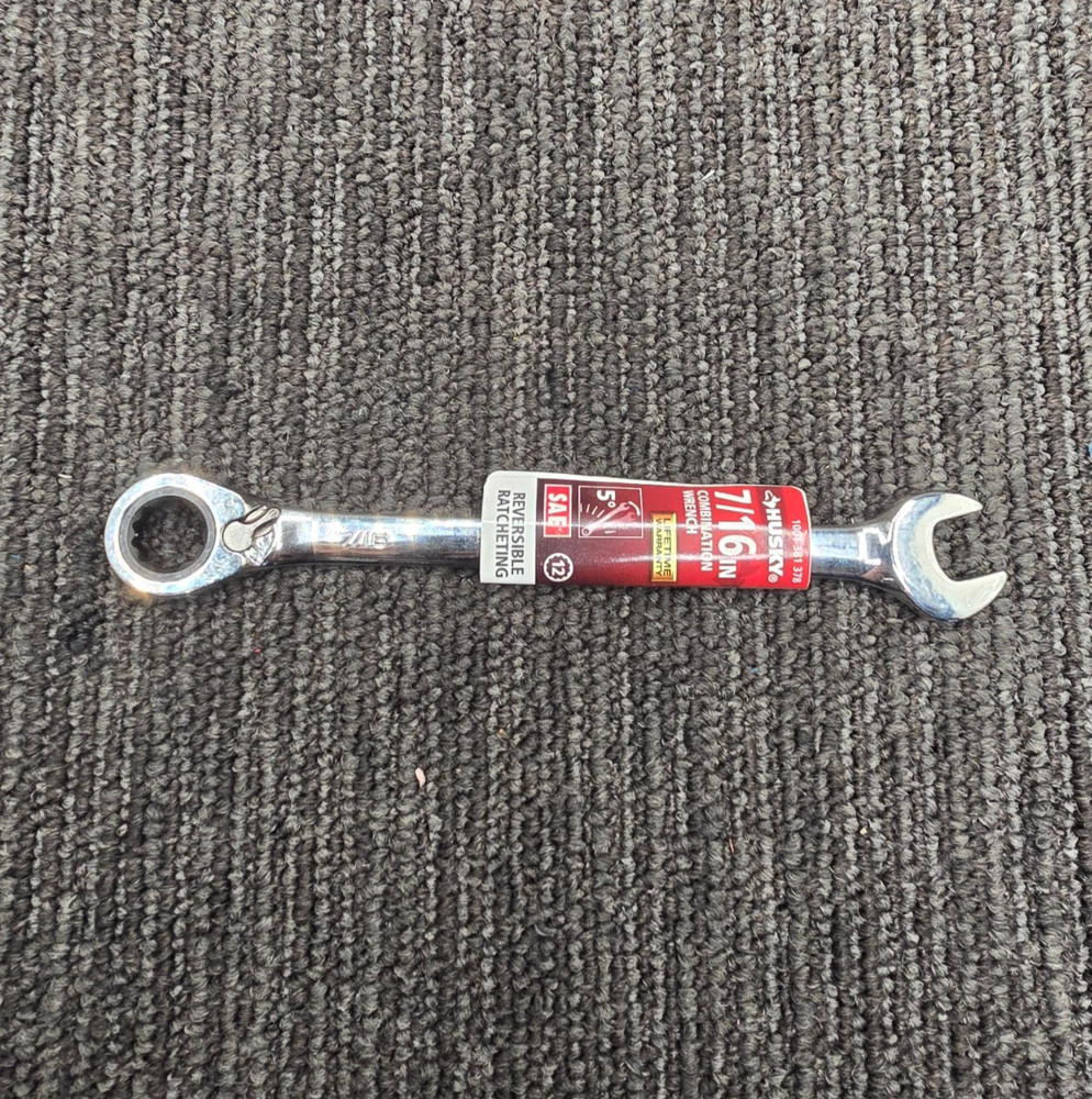 HUSKY 1001 381 378: 7/16 in. Reversible Ratcheting Combination Wrench