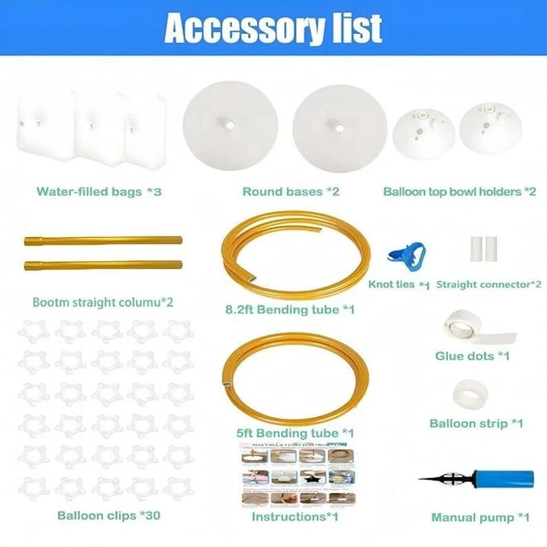 Party Decorations 8FT & 6FT Half Arch Stand Kit Durable Balloon Arch Frame gallery