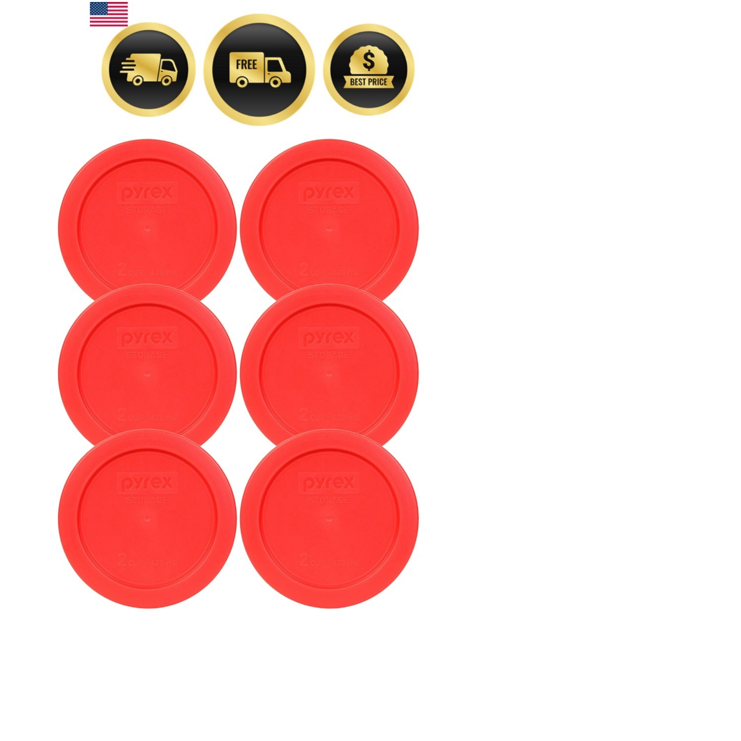 Food Storage Lids Set 6 Red Plastic Microwave Refrigerator BPA-Free gallery