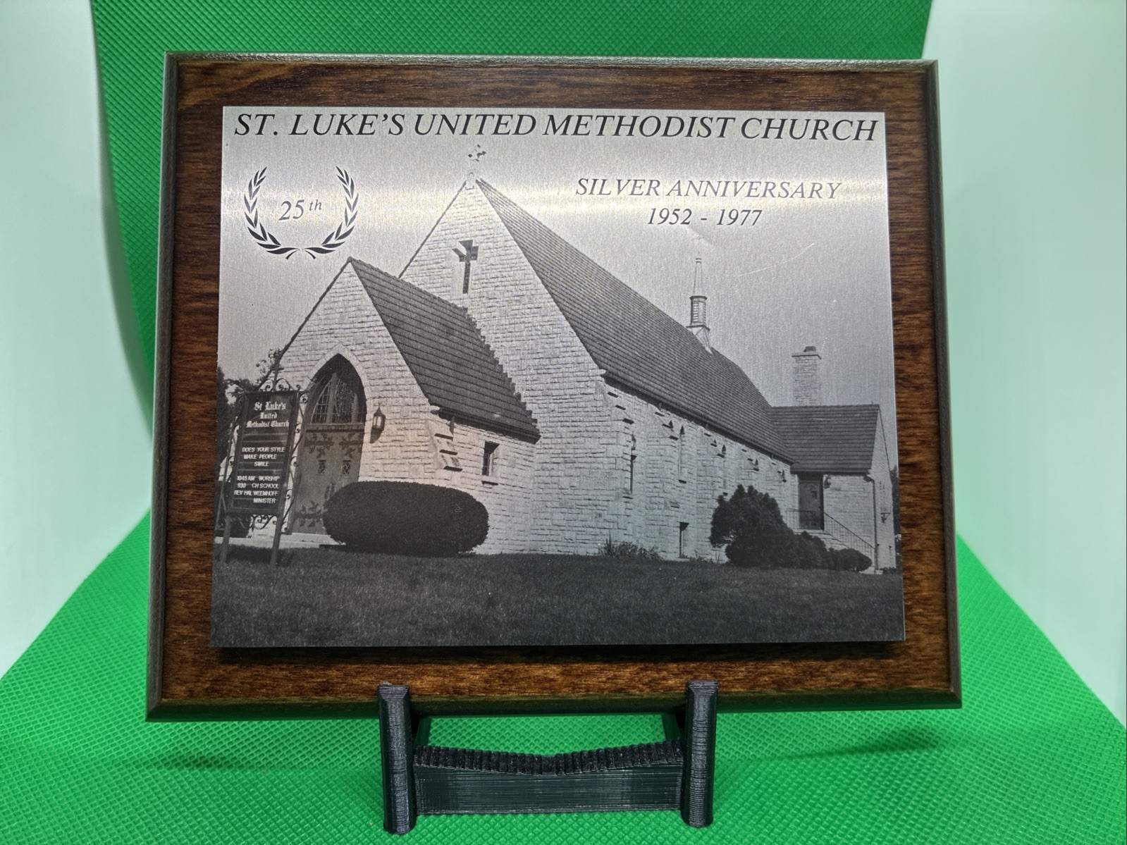 25th anniversary Commemorative plaque- St Lukes United Methodist gallery
