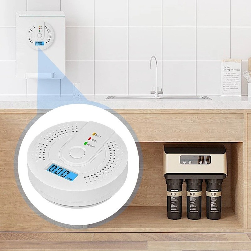 Carbon Monoxide Detector Warning Safety Alarm Sensor LED Digital Battery Powered gallery