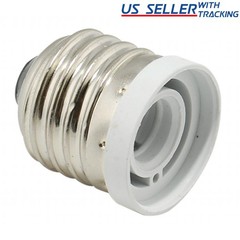 (10-Pack) Light Bulb Socket Adapter Medium Base E26 to Candelabra E12 Reducer