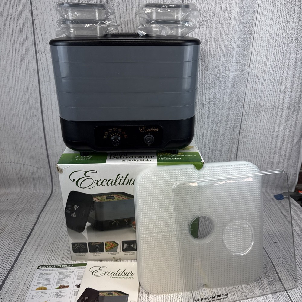 Excalibur ECB50B EZ Dry 5-Tray Stackable Electric Food Dehydrator - Clean Tested