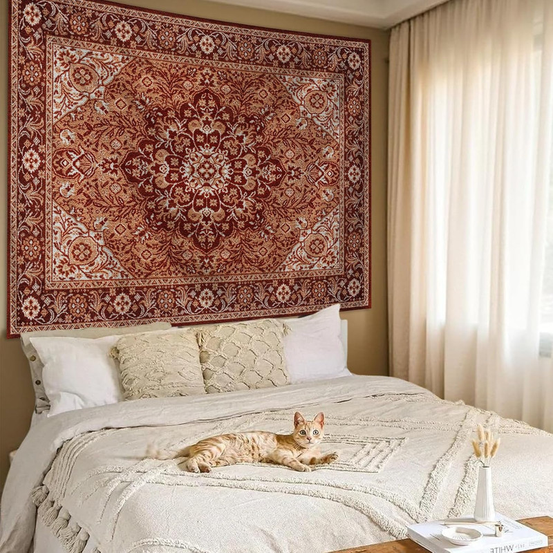 Boho Mandala Tapestry Wall Hanging for Bedroom,Hippie Aesthetic Bohemian gallery