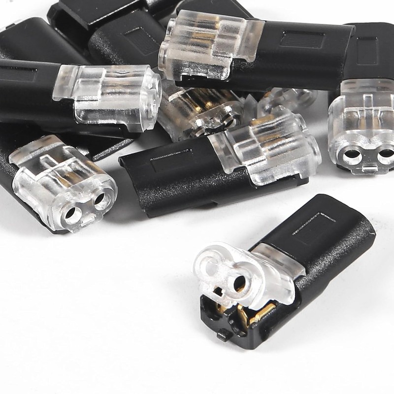 Universal Plug-in LED Strip Wire Connectors - 20-Pack with Locking Buckle gallery