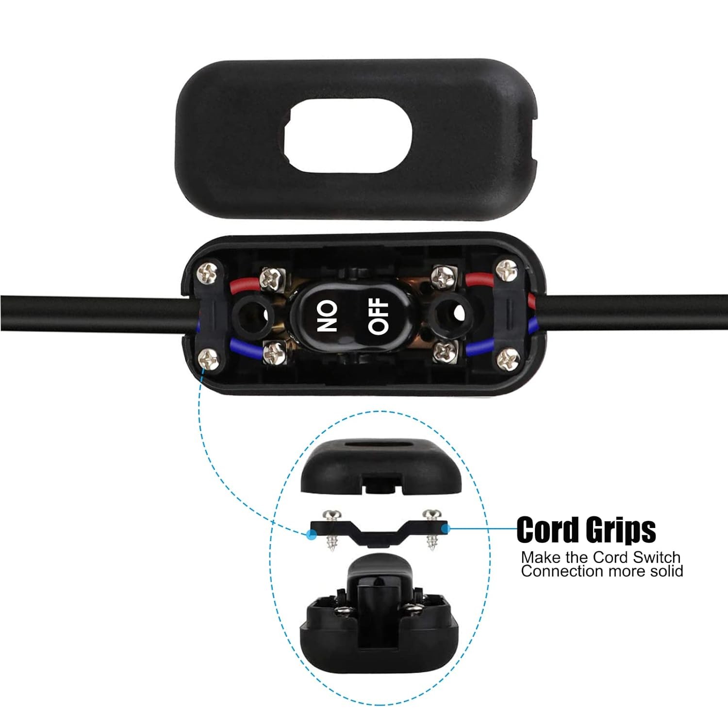 2 Pack Inline Cord Switch On/Off Electrical Wire Appliance Rocker Switch gallery