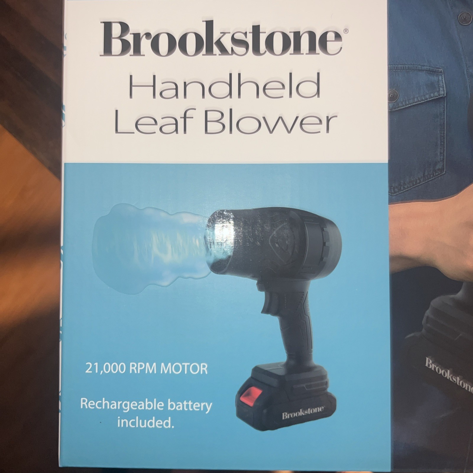 NIB BROOKSTONE HANDHELD LEAF & DEBRIS BLOWER 21,000 RPM RECHARGABLE BATTERY gallery