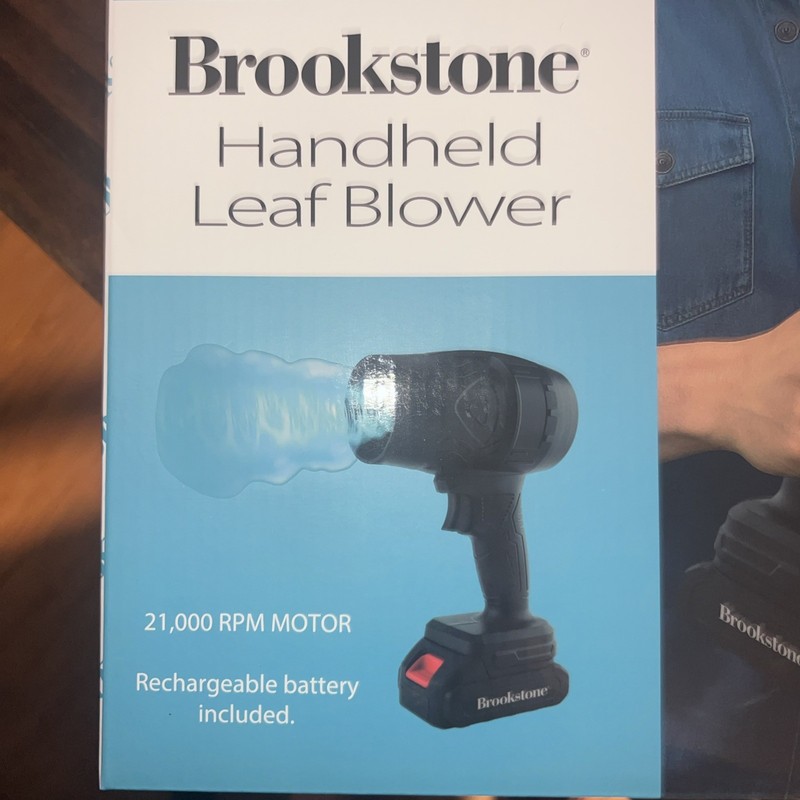 NIB BROOKSTONE HANDHELD LEAF & DEBRIS BLOWER 21,000 RPM RECHARGABLE BATTERY gallery
