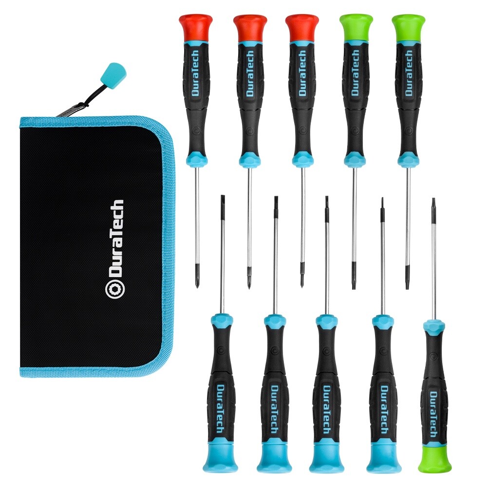 DURATECH 10PC Mini Screwdriver Set Magnetic Precision Screwdriver Set with Pouch gallery