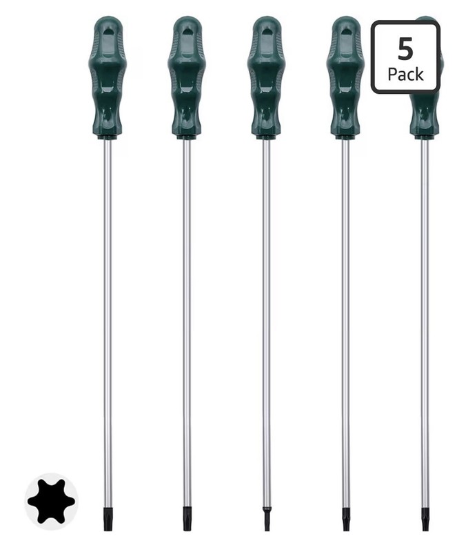 Extra Long Torx Screwdrivers Set, 5Pcs 12In Magnetic Torx Screwdrivers Set, gallery