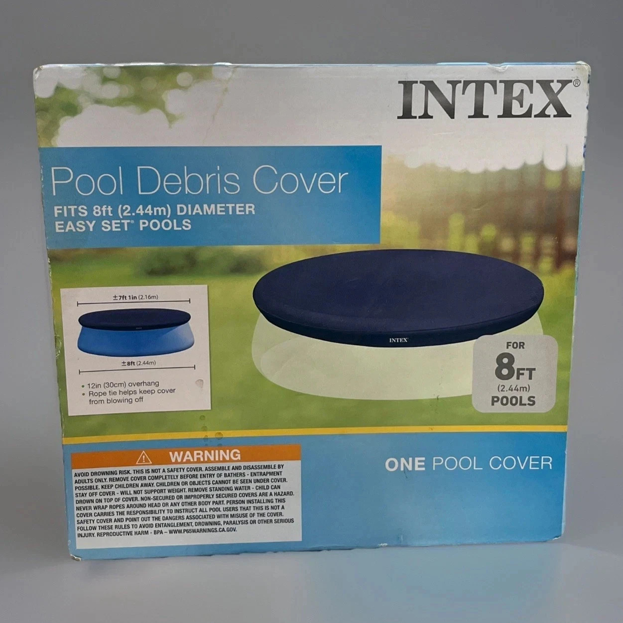 Intex 28020E 8ft. Above Ground Swimming Pool Debris Cover Tarp gallery
