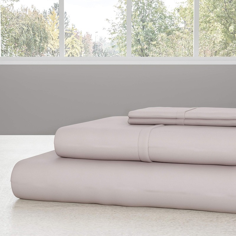 Lavish Home Brushed Microfiber Sheet Set- 3 Piece Bed Twin, Beige gallery
