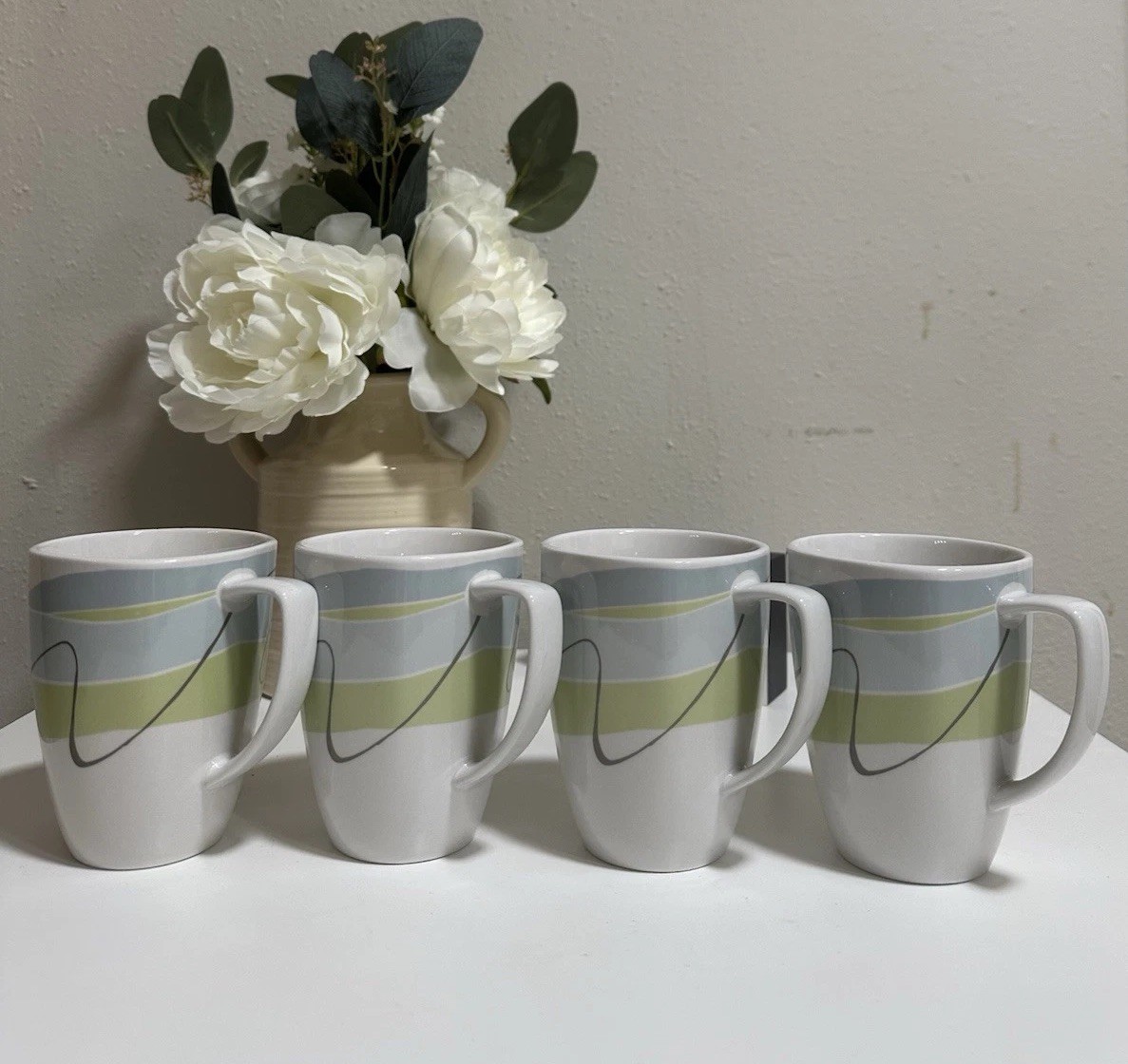 Corelle Coordinates Harmony | Set Of 4 Decorative Tea Coffee Mugs gallery