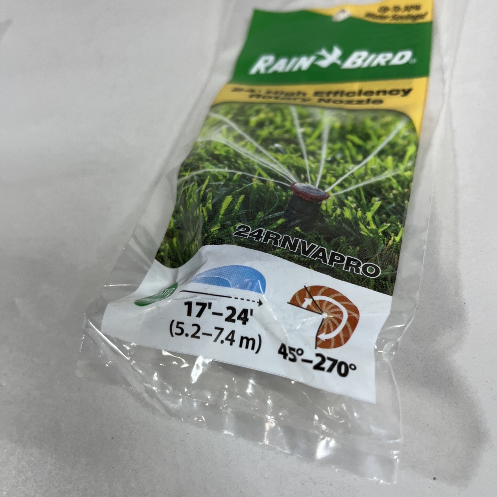 Quantity 1 Rain Bird Rotary Sprinkler Nozzle 45-270° Pattern Adjustable 17-24 ft gallery