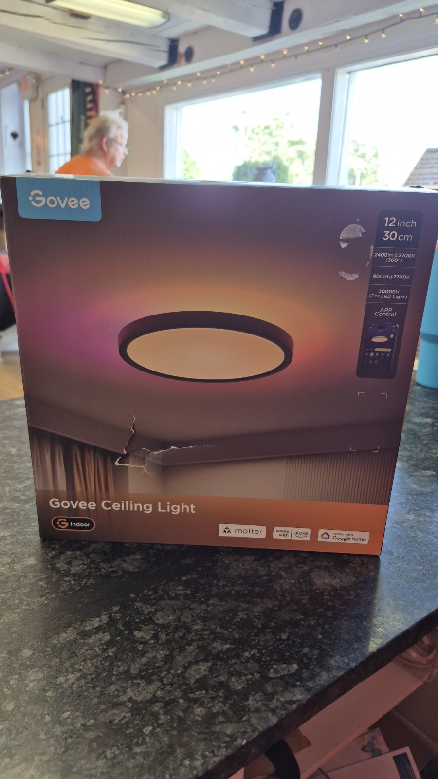 Govee Smart Ceiling Light RGBIC LED Ceiling Light Fixture 2400LM Flush Mount gallery